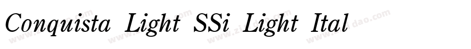 Conquista Light SSi Light Italic字体转换